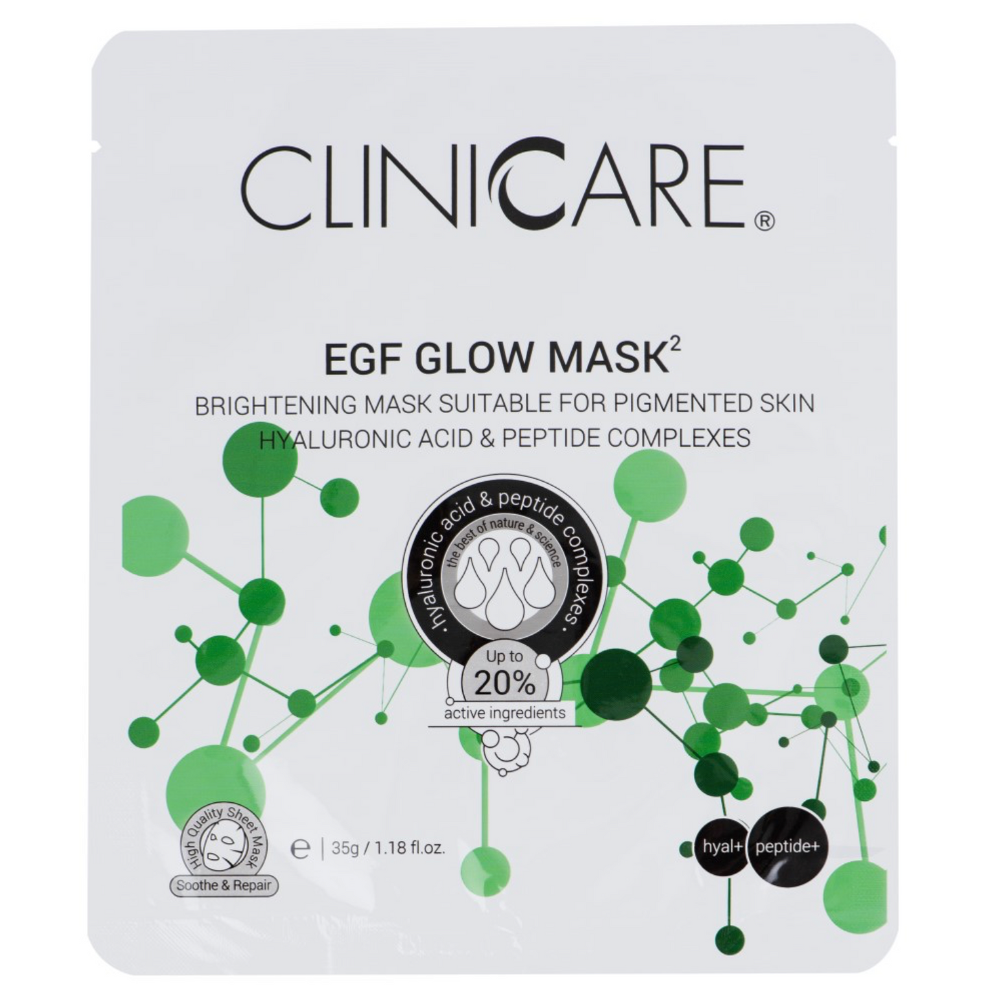 Cliniccare EGF GLOW MASK | Raminanti veido kaukė