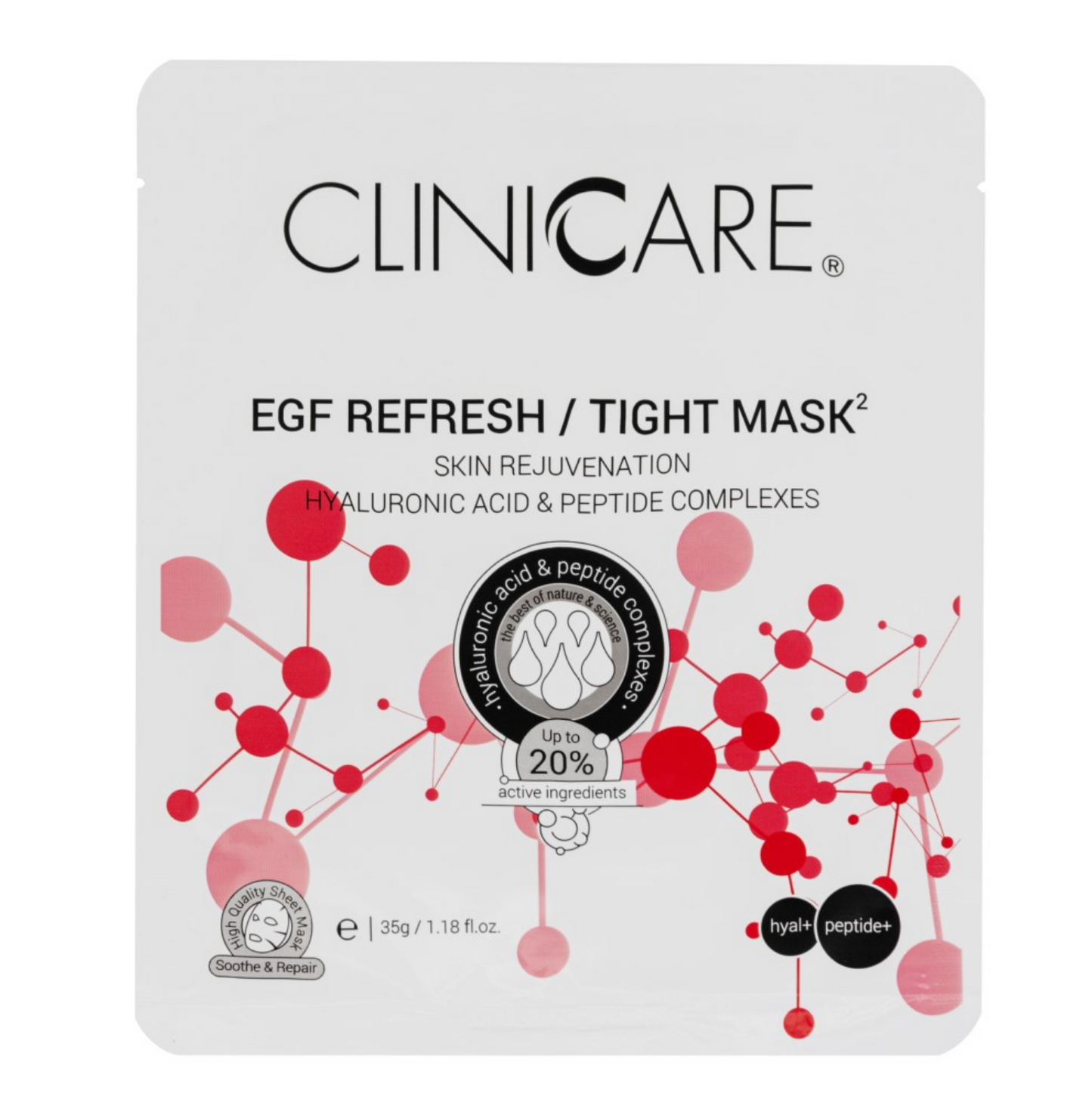 Cliniccare EGF REFRESH MASK | Priešraukšlinė atjauninamoji kaukė