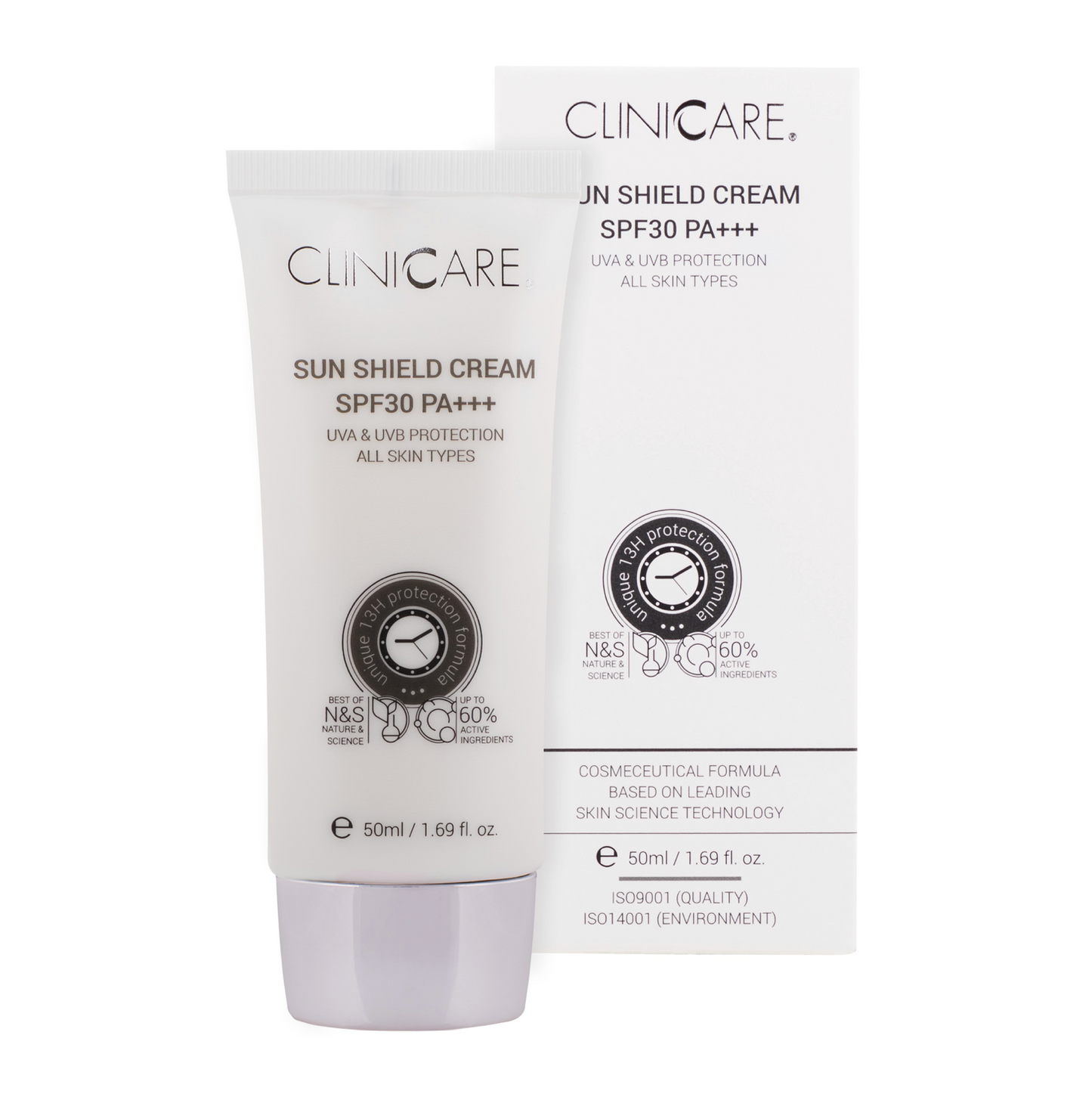 Cliniccare SUN SHIELD CREAM SPF30 PA+++ | Drėkinamasis kremas nuo saulės
