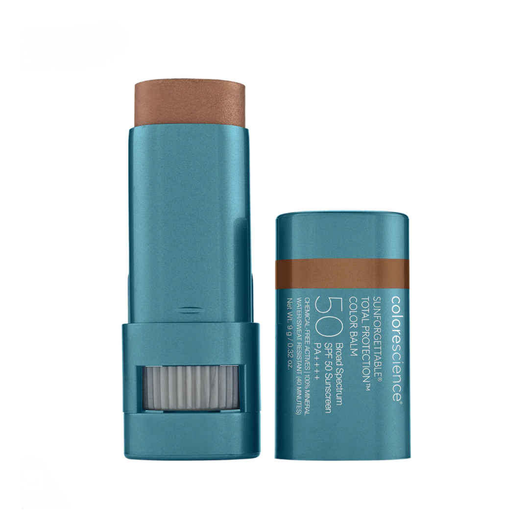Colorescience SUNFORGETTABLE TOTAL PROTECTION COLOR BALM SPF 50 | Skruostų drėkiklis su apsauga nuo saulės