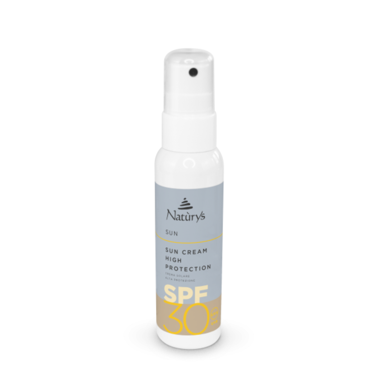Naturys SUN CREAM HIGH PROTECTION SPF 30 | Purškiamas apsauginis kremas nuo saulės
