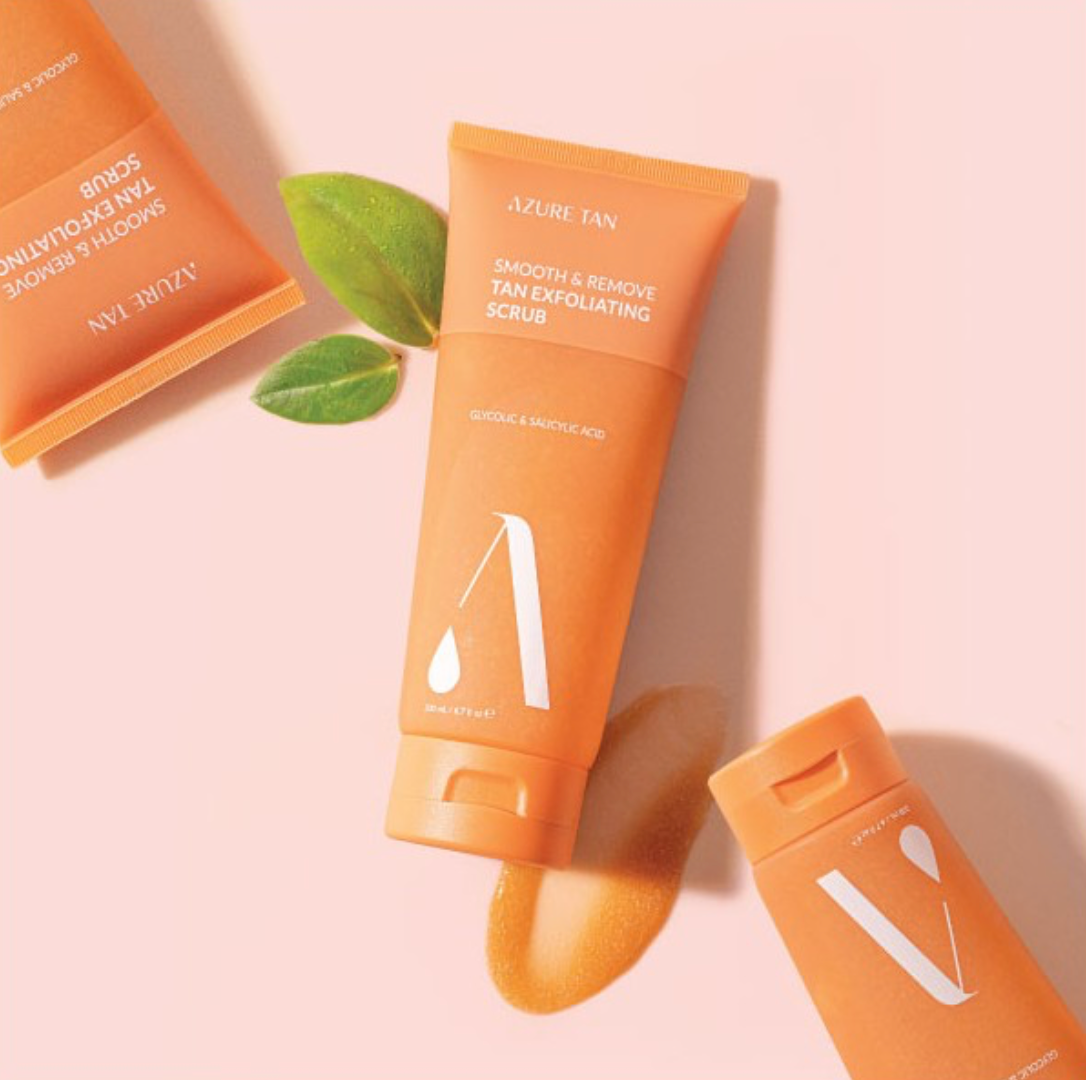 Azure Tan SMOOTH AND REMOVE TAN EXFOLIATING SCRUB | Eksfolijuojantis kūno šveitiklis