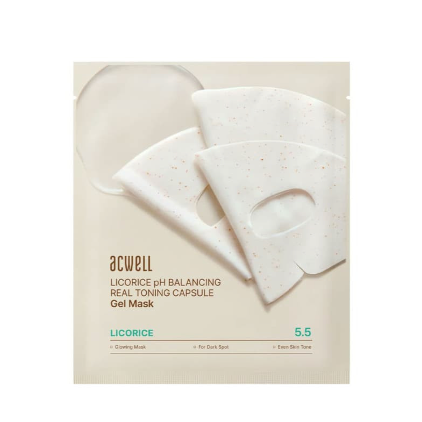 ACWELL LICORICE pH BALANCING REAL TONING CAPSULE GEL MASK | Gelinė veido kaukė su saldymedžio ekstraktu