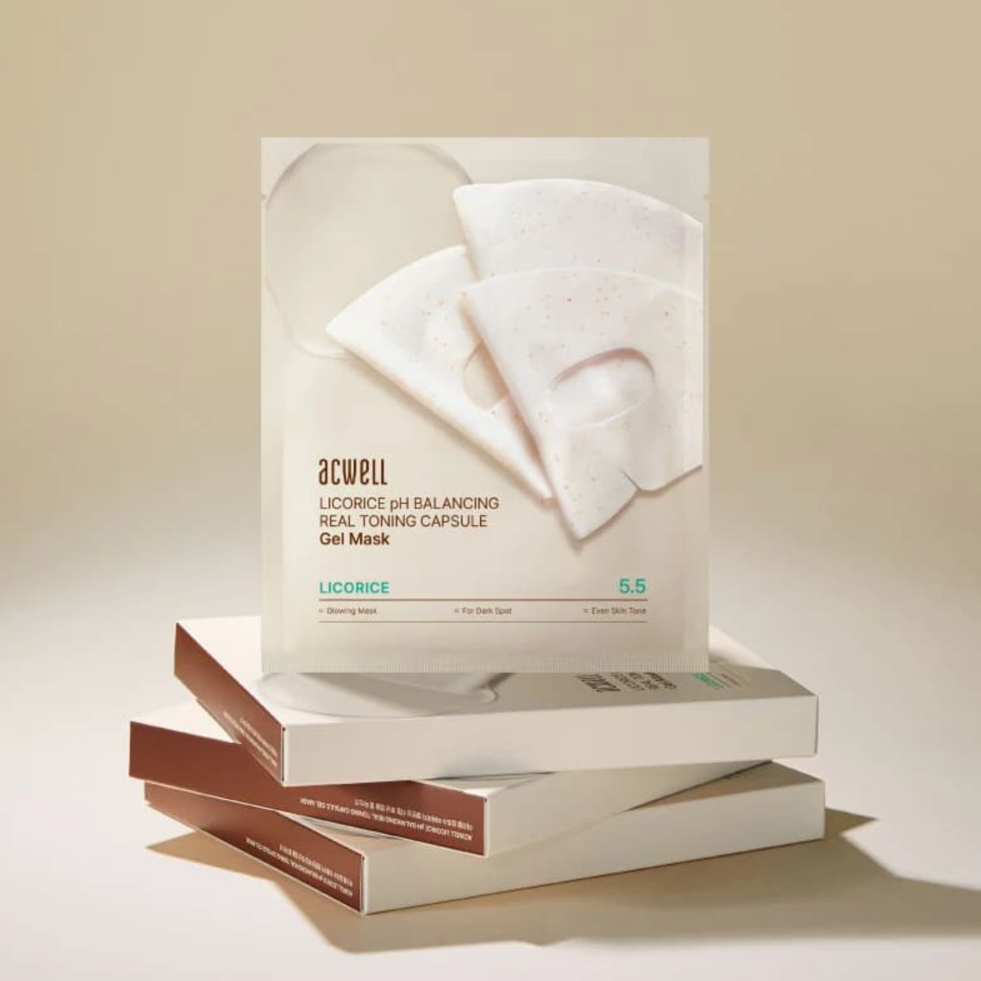 ACWELL LICORICE pH BALANCING REAL TONING CAPSULE GEL MASK | Gelinė veido kaukė su saldymedžio ekstraktu