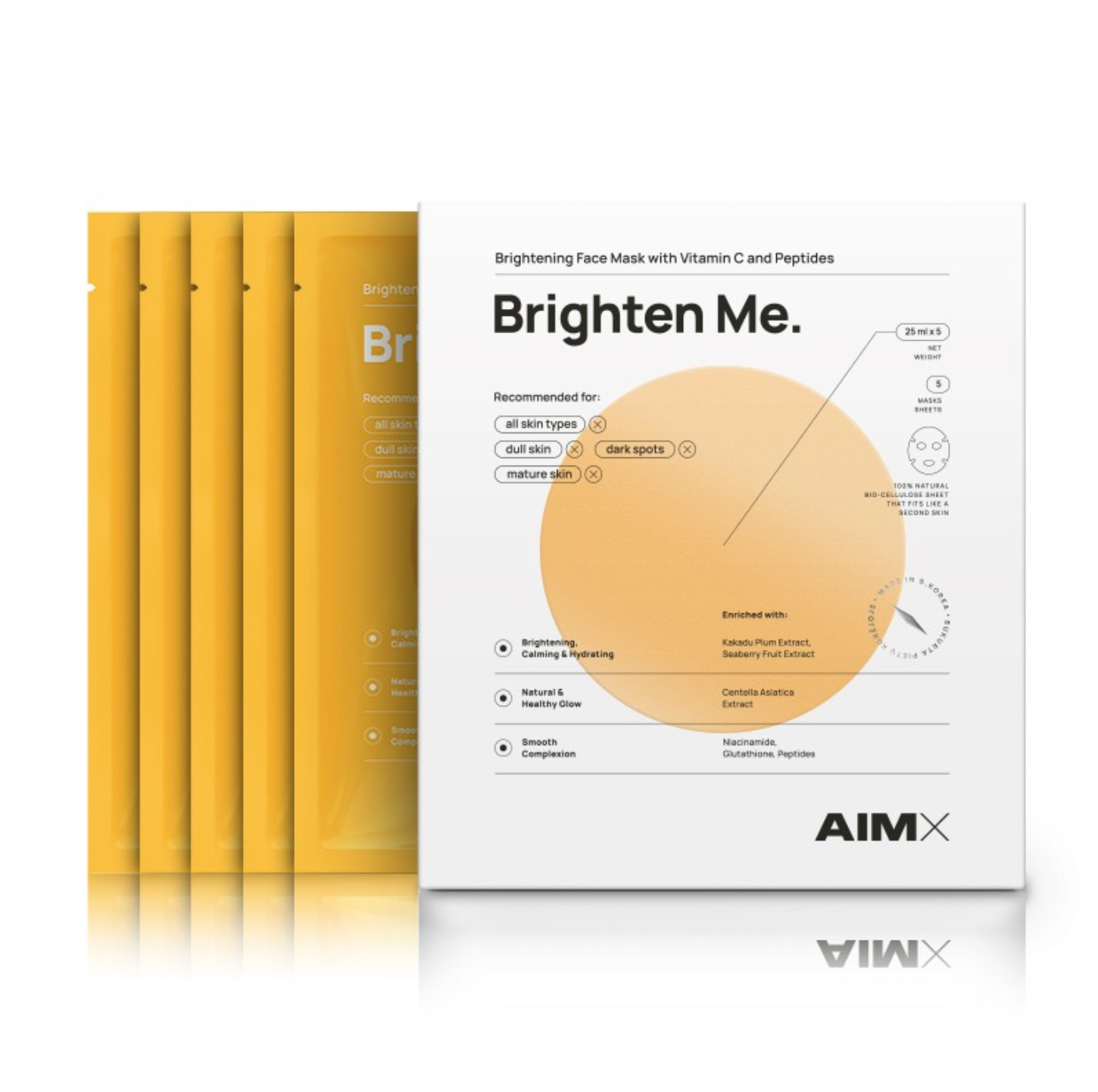 AimX BRIGHTEN ME | Skaistinanti veido kaukė su vitaminu C