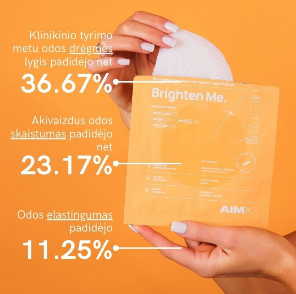 AimX BRIGHTEN ME | Skaistinanti veido kaukė su vitaminu C