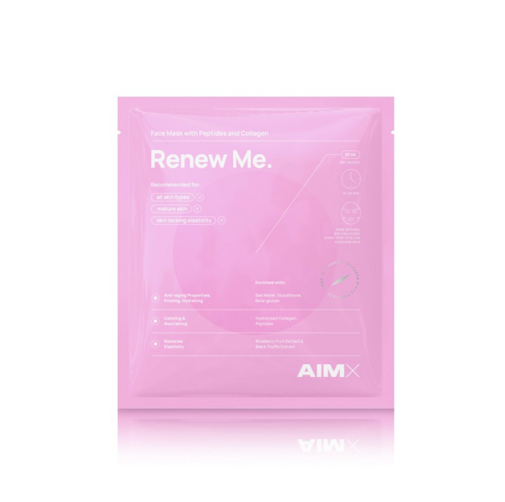 AimX RENEW ME | Lakštinė veido kaukė su peptidais ir kolagenu