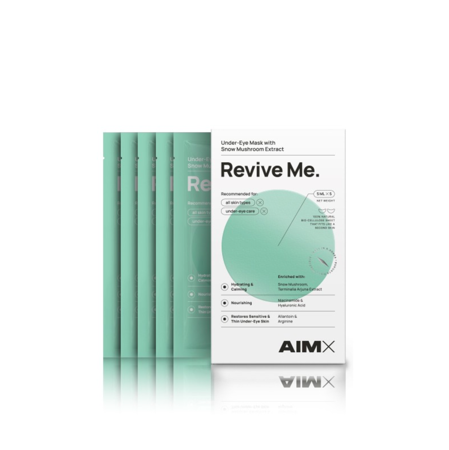 AimX REVIVE ME | Drėkinanti ir gaivinanti paakių kaukė su hialuronu