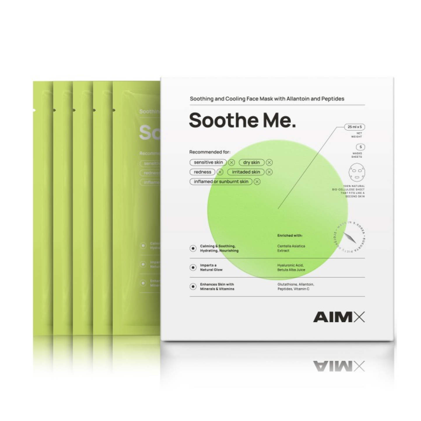AimX SOOTHE ME | Greito poveikio raminanti veido kaukė su peptidais 