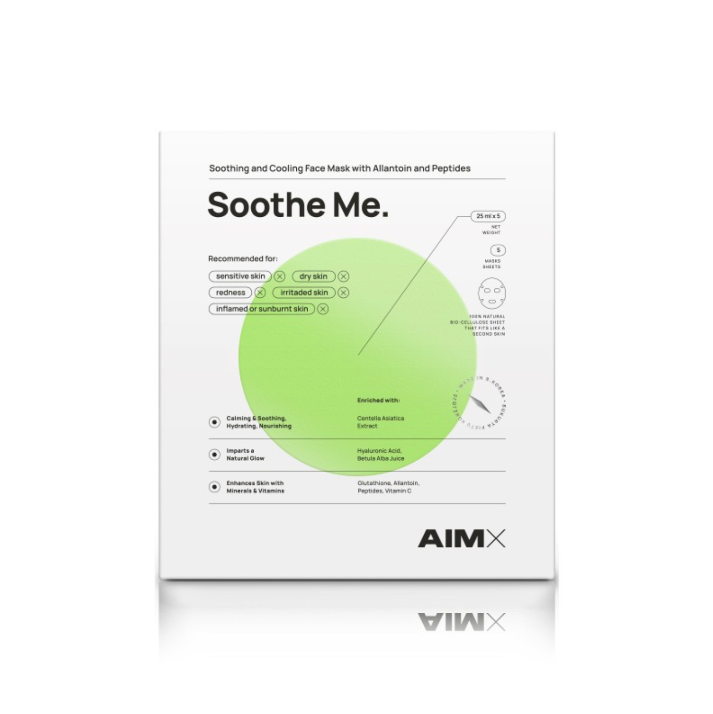 AimX SOOTHE ME | Greito poveikio raminanti veido kaukė su peptidais 