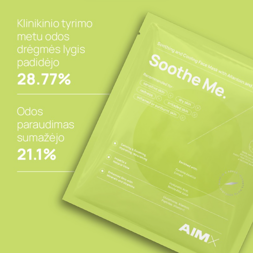 AimX SOOTHE ME | Greito poveikio raminanti veido kaukė su peptidais 