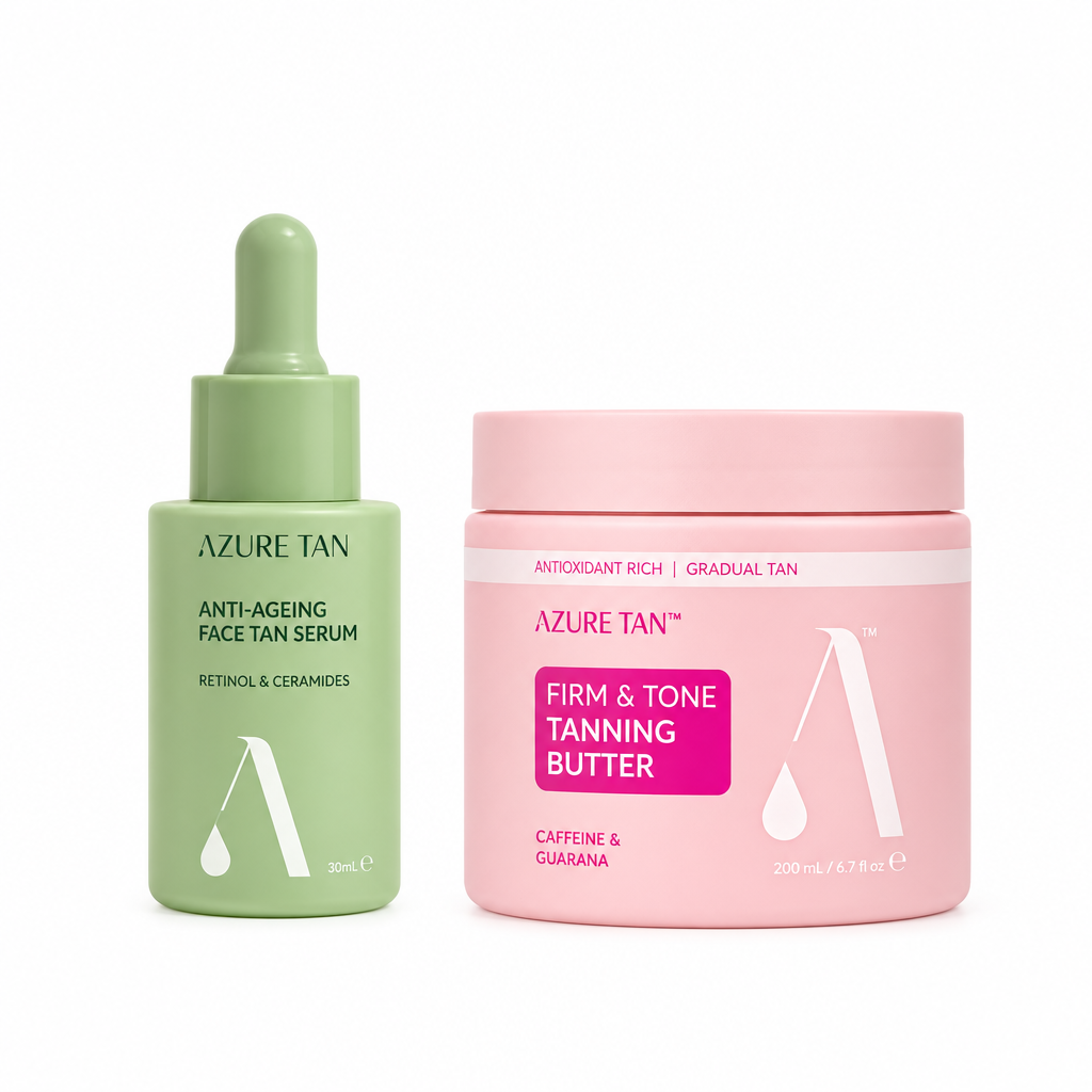 Azure Tan FACE&BODY TAN KIT | Rinkinys veidui ir kūnui odos drėgmei ir stangrumui