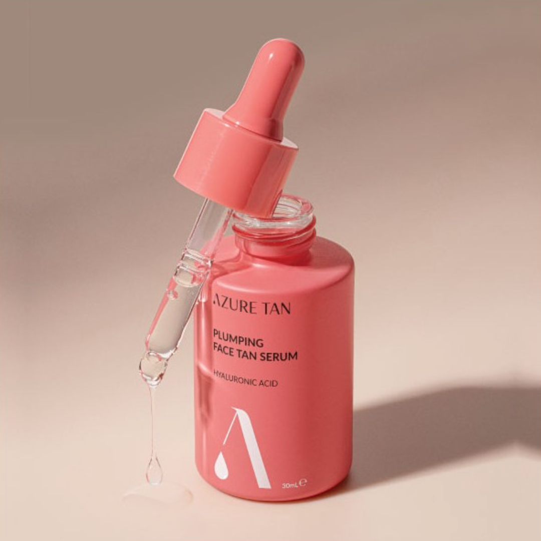 Azure Tan FACE PLUMPING TAN SERUM | Putlinantis hialurono rūgšties veido serumas su savaiminio įdegio efektu