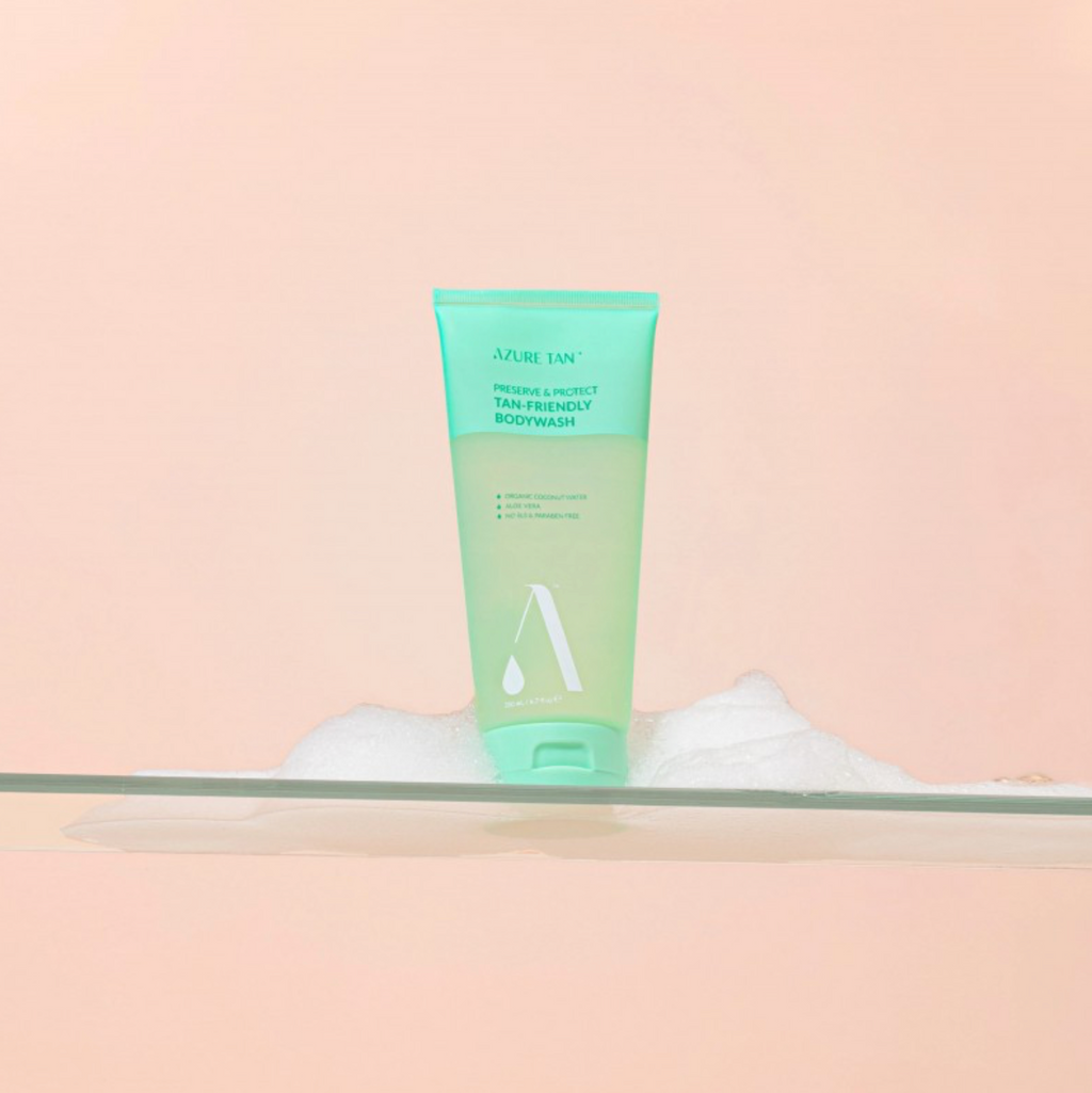 Azure Tan PRESERVE&PROTECT TAN FRIENDLY BODY WASH | Savaiminį įdegį apsaugantis kūno prausiklis