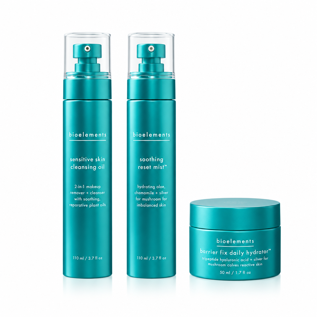Bioelements 3-STEP SENSITIVE SKIN STARTER SET | Odos priežiūros rinkinys jautriai odai