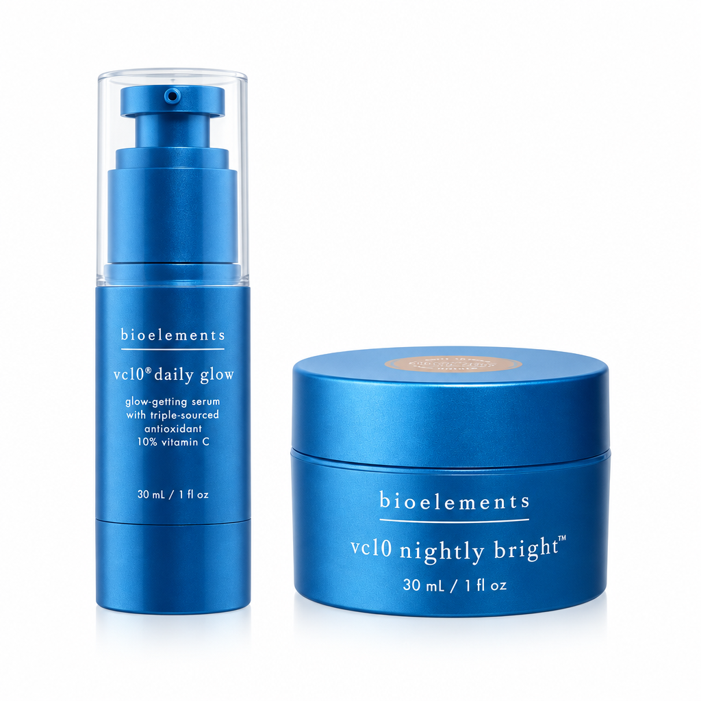 Bioelements BRIGHTENING KIT | Šviesinantis odos priežiūros rinkinys