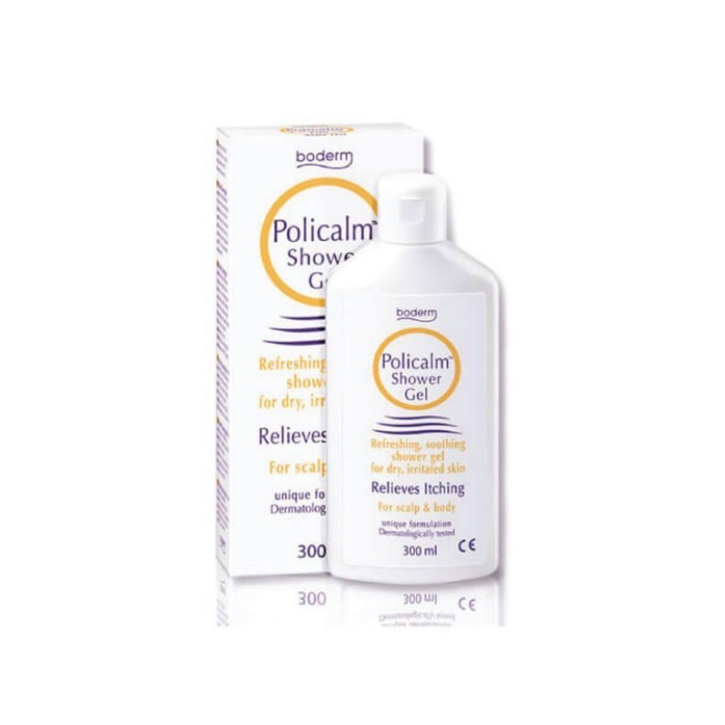Boderm POLICALM SHOWER GEL | Dušo gelis sausai, sudirgusiai ir niežtinčiai odai