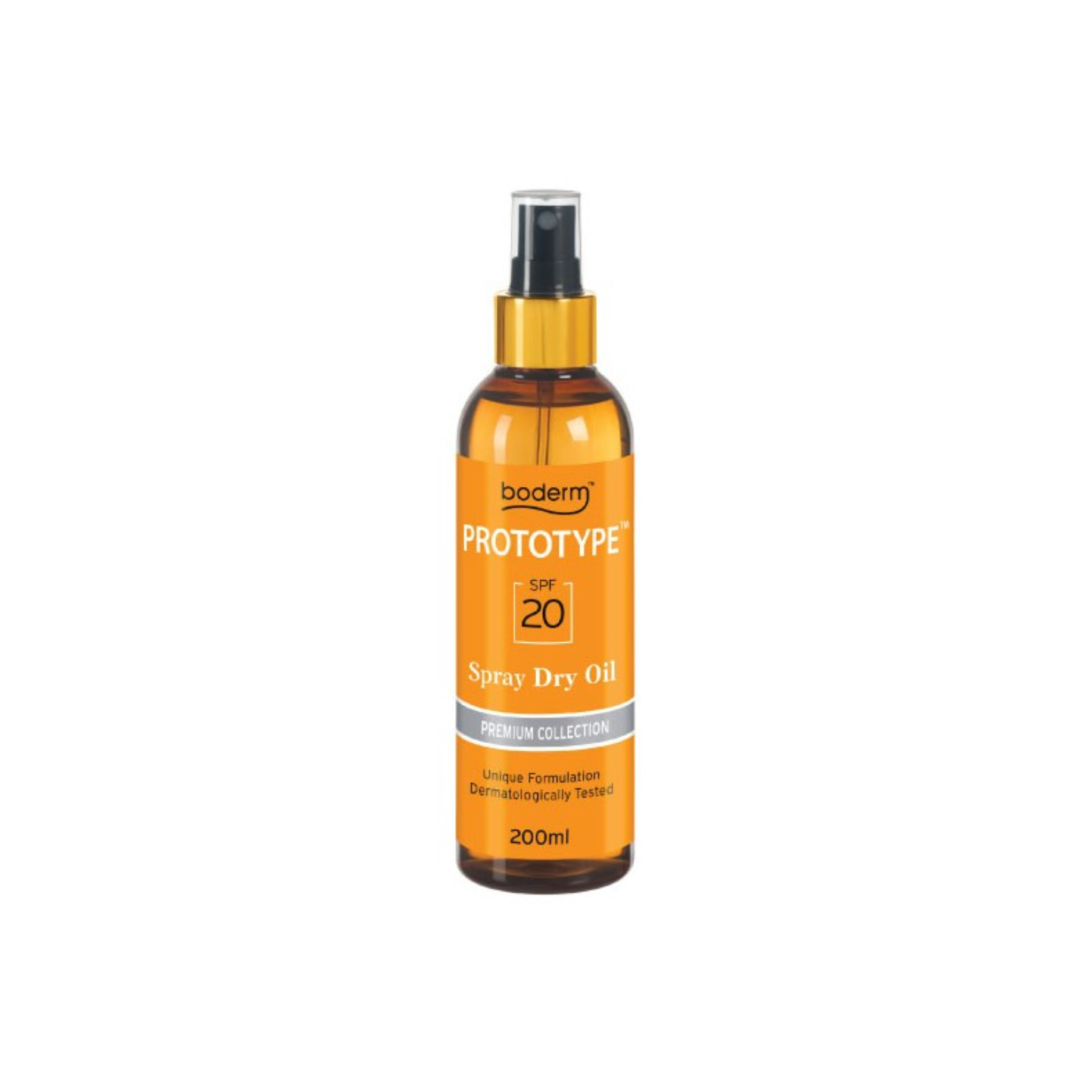 Boderm PROTOTYPE DRY OIL SPF20 | Purškiamas sausas aliejus kūnui su apsauga nuo saulės