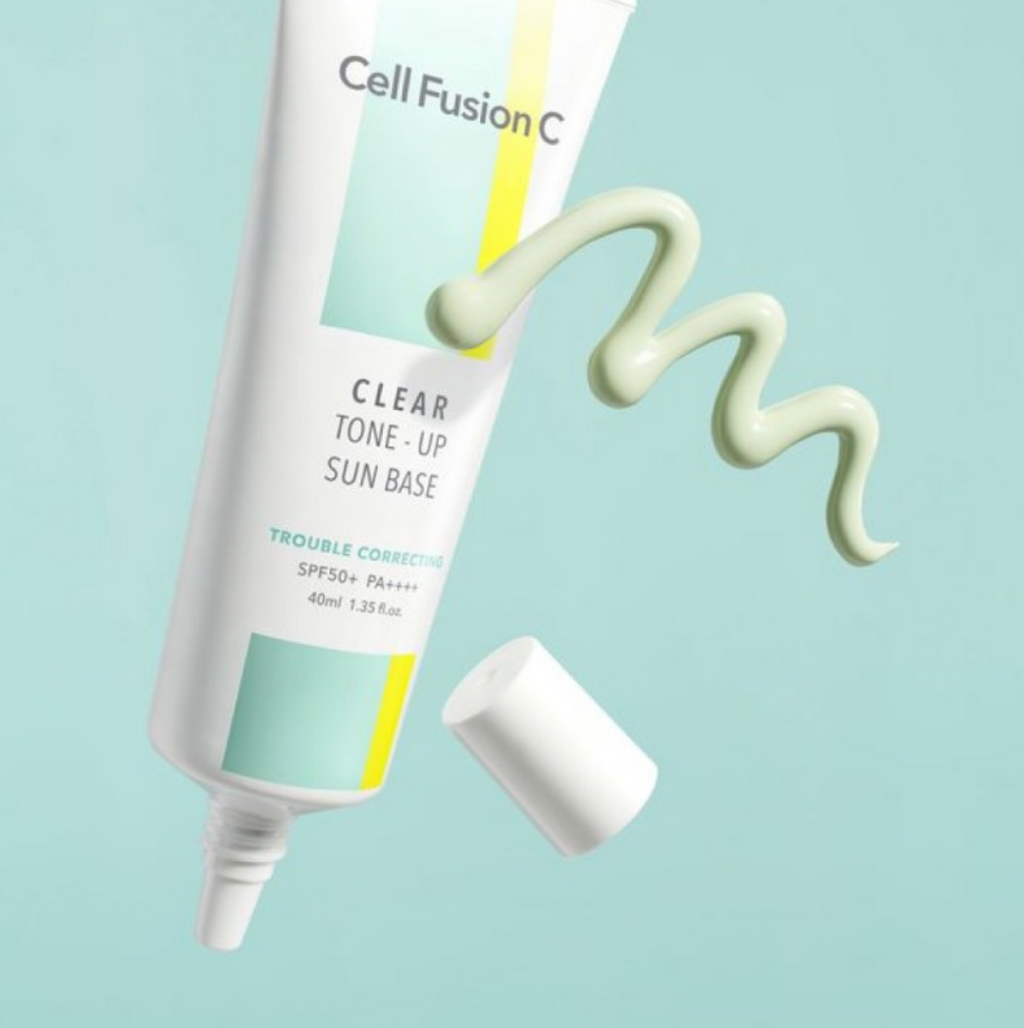 Cell Fusion C CLEAR TONE-UP SUN BASE | Raminanti makiažo bazė su SPF probleminei odai