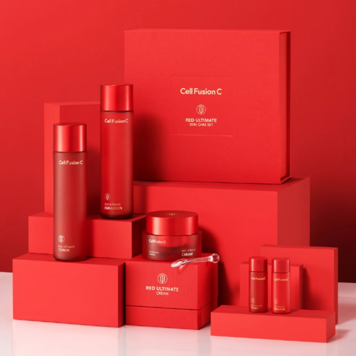 Cell Fusion C RED ULTIMATE SET | Kelioninis rinkinys odos maitinimui ir stangrinimui