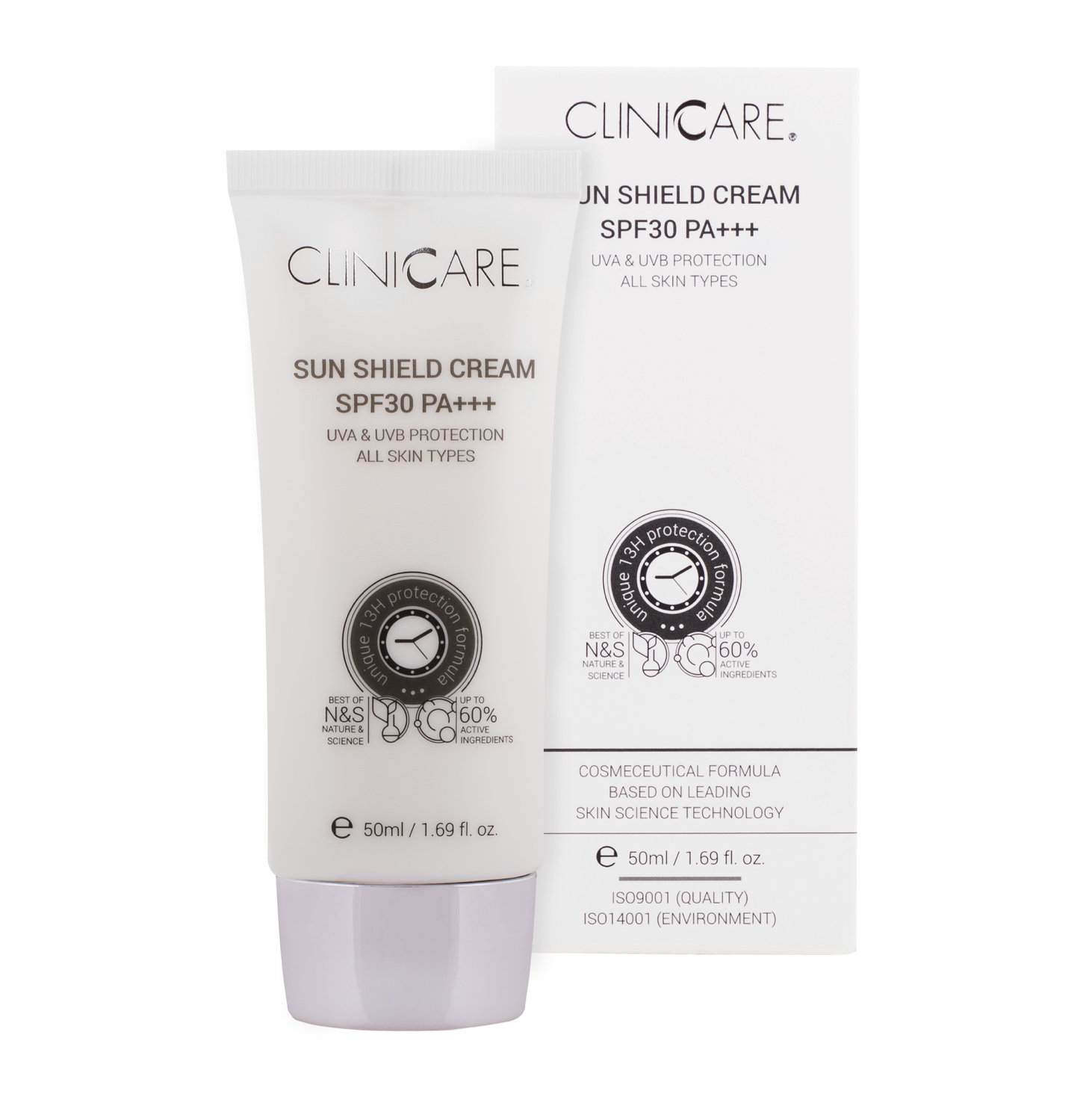 Cliniccare SUN SHIELD CREAM SPF30 PA+++ | Drėkinamasis kremas nuo saulės