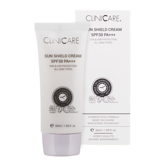 Cliniccare SUN SHIELD CREAM SPF30 PA+++ | Drėkinamasis kremas nuo saulės