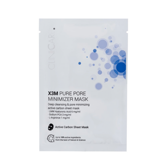 Cliniccare X3M PURE PORE MINIMIZER MASK | Poras mažinanti aktyvuotos anglies kaukė