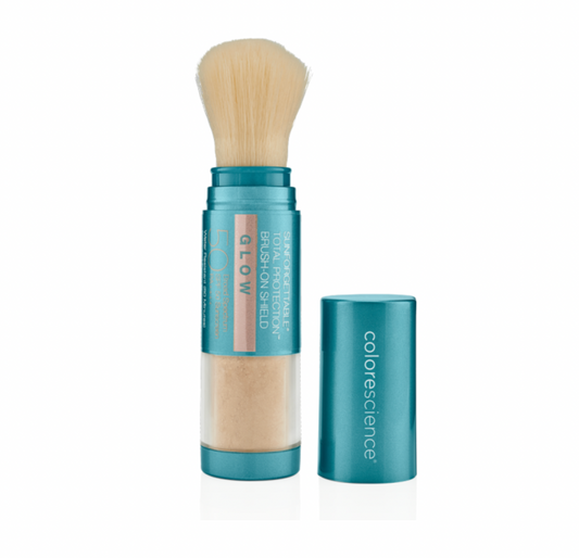 Colorescience SUNFORGETTABLE TOTAL PROTECTION BRUSH-ON SHIELD GLOW SPF30 | Šepetėlis su mineraline pudra