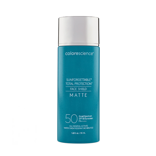 Colorescience SUNFORGETTABLE TOTAL PROTECTION FACE SHIELD MATTE SPF 50 | Matiškumo suteikinti apsauga nuo saulės