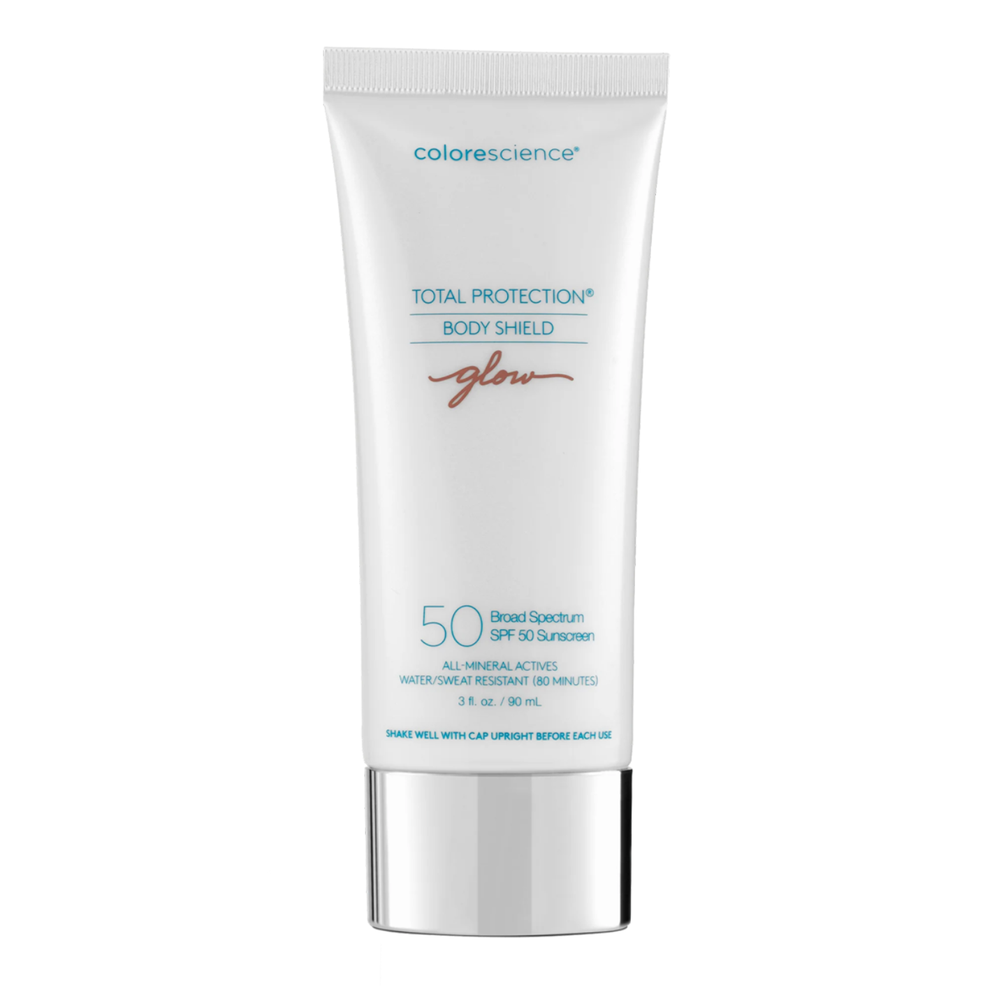 Colorescience TOTAL PROTECTION® BODY SHIELD GLOW SPF50 | Apsauga nuo saulės kūnui su švytėjimo efektu