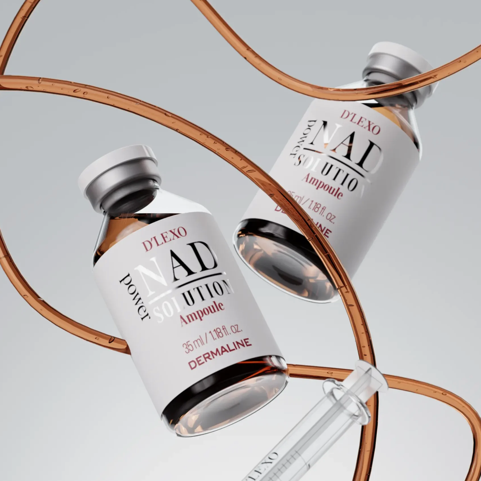 Dermaline D’LEXO NAD POWER SOLUTION AMPOULE | Energizuojantis ir skaistinantis veido serumas su NAD