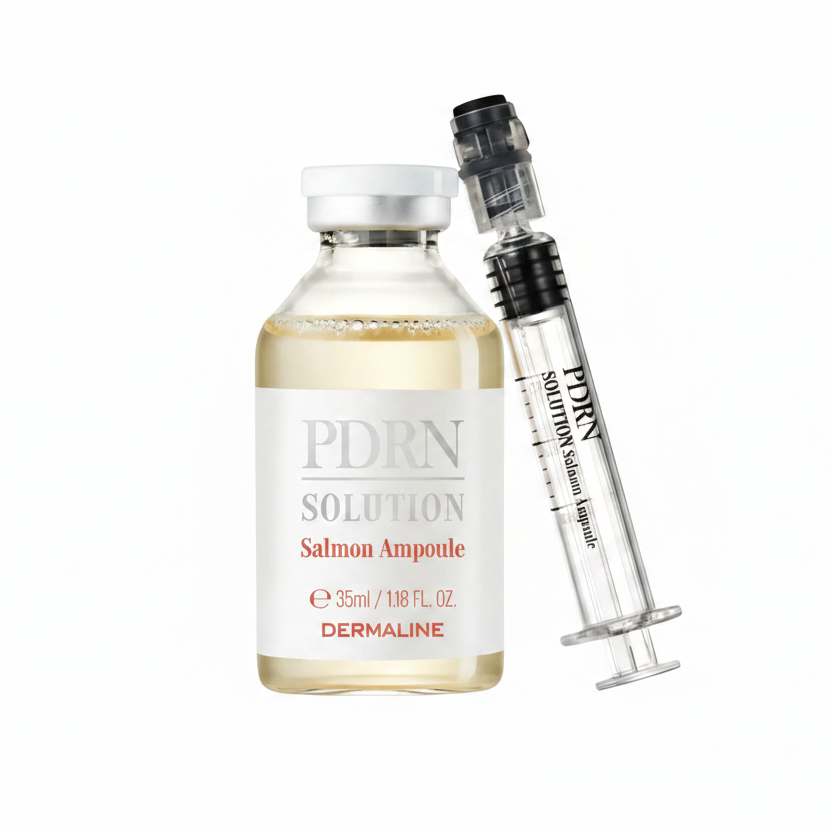 Dermaline PDRN SOLUTION SALMON AMPOULE | Dvigubo poveikio regeneruojanti ampulė su PDRN