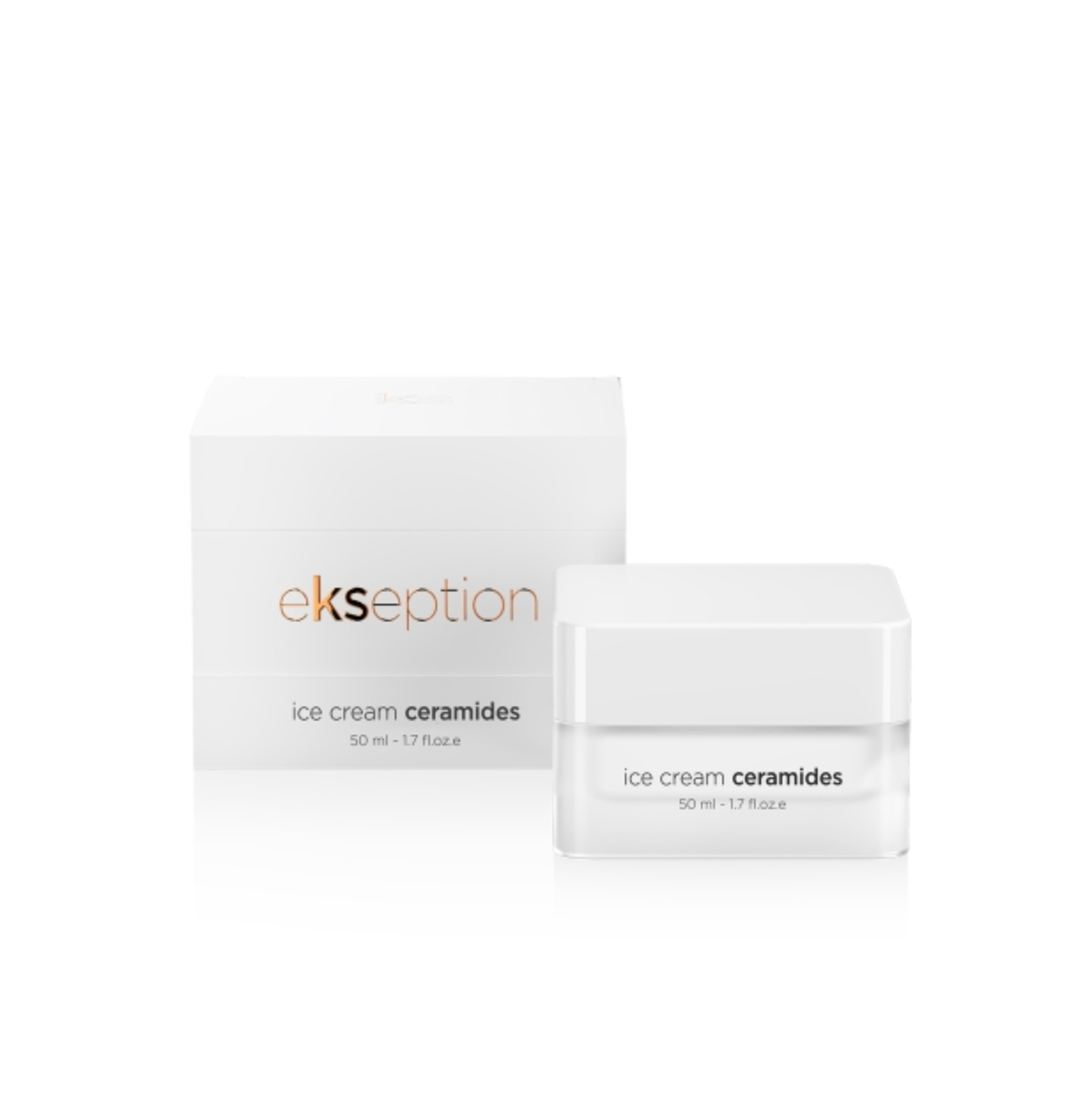 Ekseption ICE CREAM CERAMIDES | Drėkinamasis raminamasis kremas su keramidais ir vitaminu F