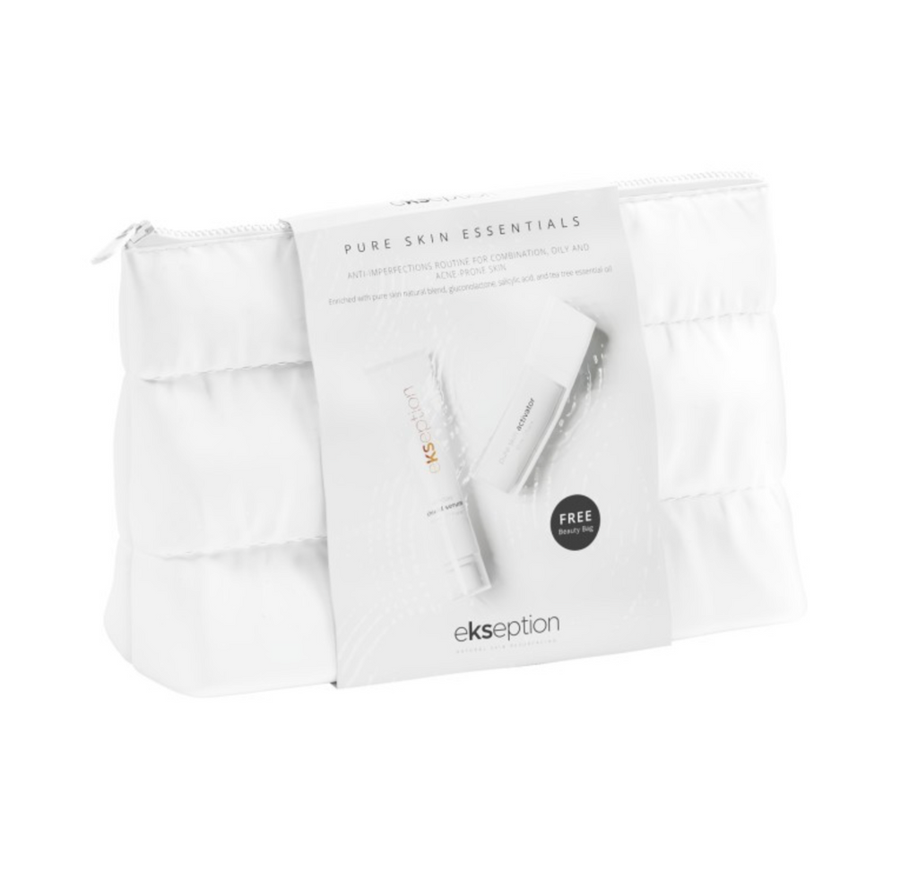 Ekseption PURE SKIN ESSENTIALS | Rinkinys mišriai ir riebiai, aknės pažeistai odai