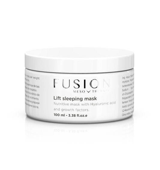Fusion LIFT SLEEPING MASK | Maitinamoji veido kaukė su hialuronu ir augimo faktoriais