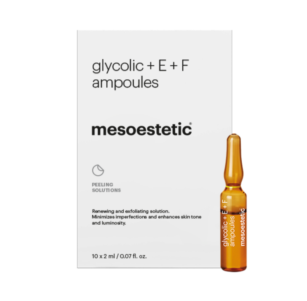 Mesoestetic GLYCOLIC+E+F AMPOULES | Glikolio rūgšties ampulės