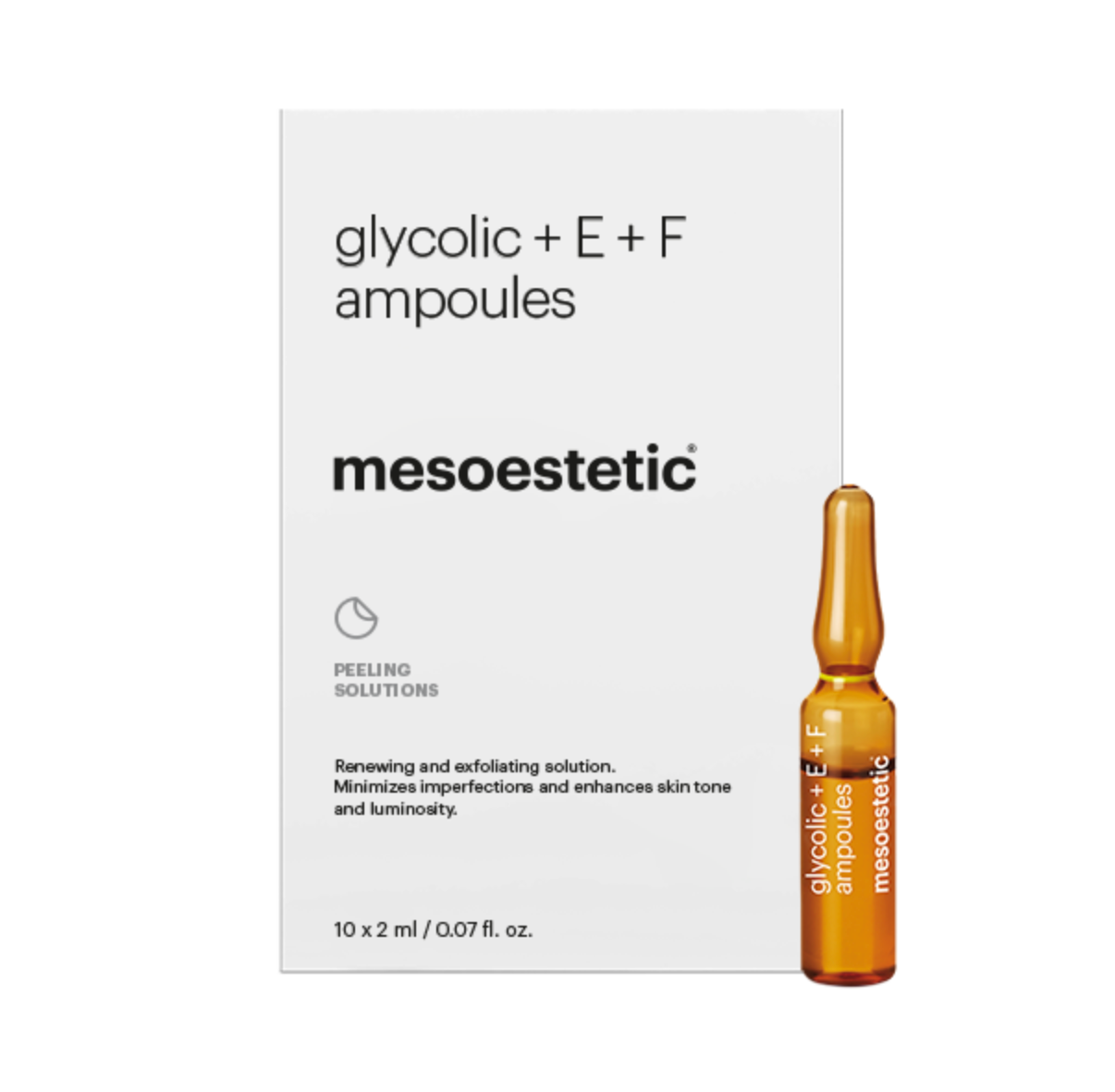 Mesoestetic GLYCOLIC+E+F AMPOULES | Glikolio rūgšties ampulės
