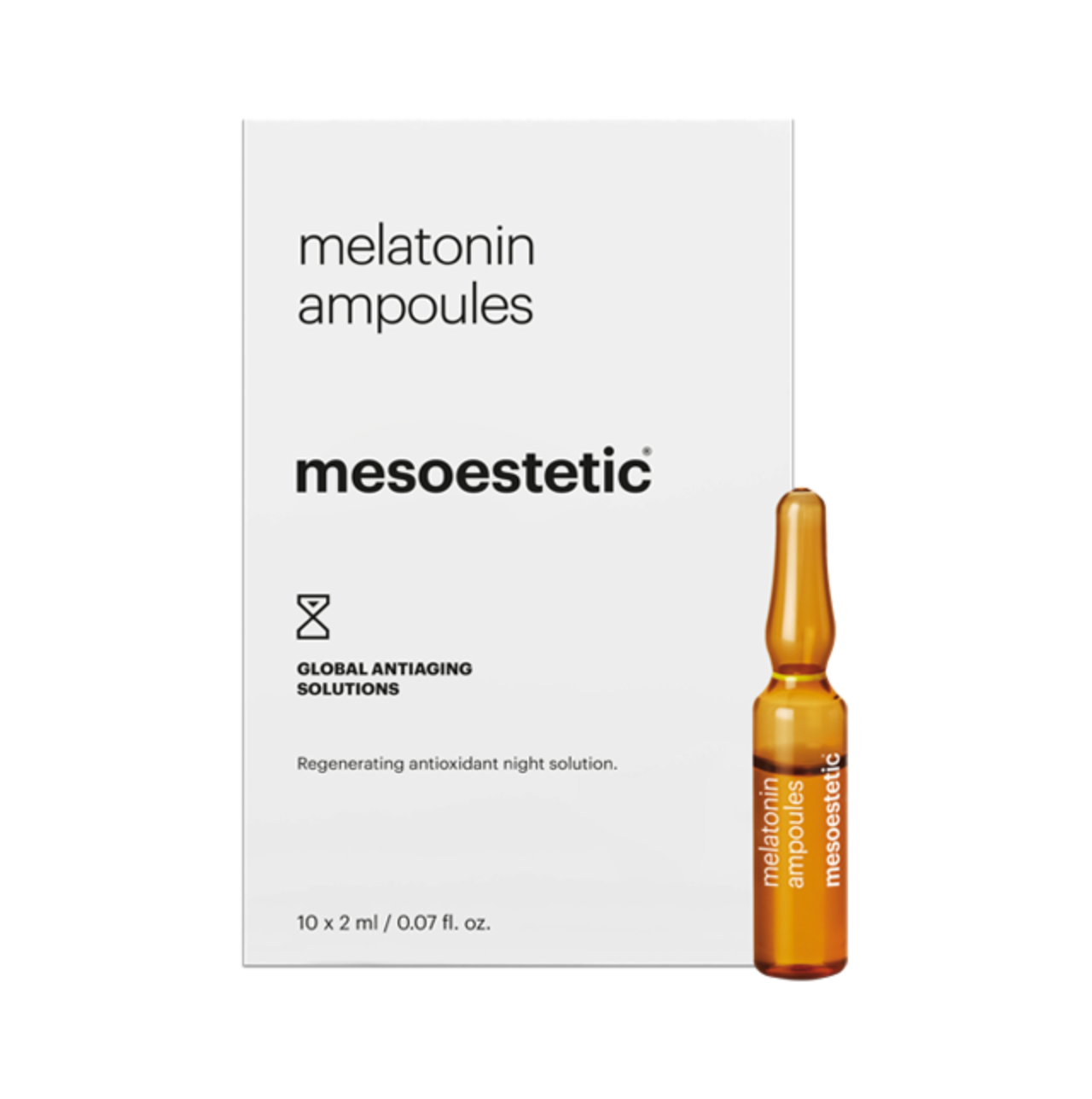 Mesoestetic MELATONIN AMPOULES | Naktinės regeneruojančios ampulės veidui