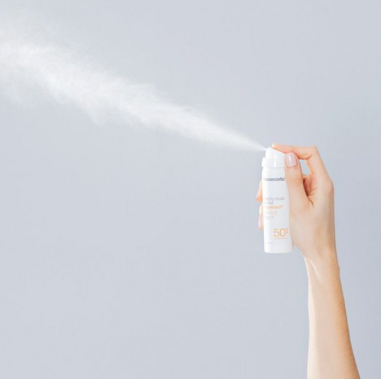 Mesoestetic MESOPROTECH ANTIAGING FACIAL SUN MIST | Purškiama apsauga nuo saulės veidui