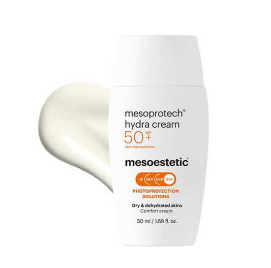 Mesoestetic MESOPROTECH® HYDRA CREAM SPF50+ | Apsauga nuo saulės dehidratuotai odai