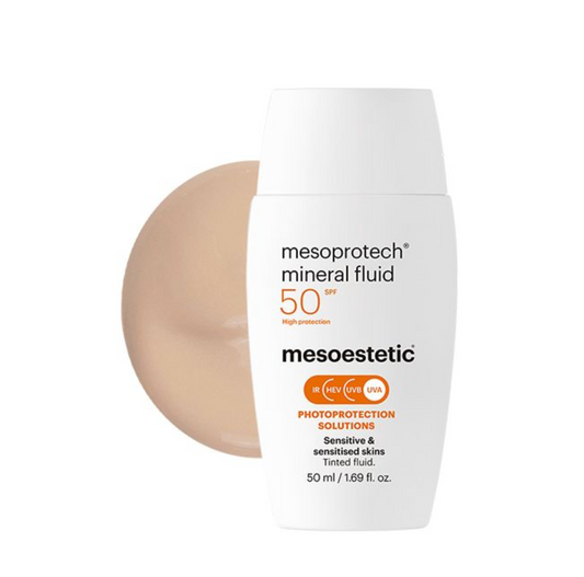 Mesoestetic MESOPROTECH® MINERAL FLUID SPF50 | Apsauga nuo saulės