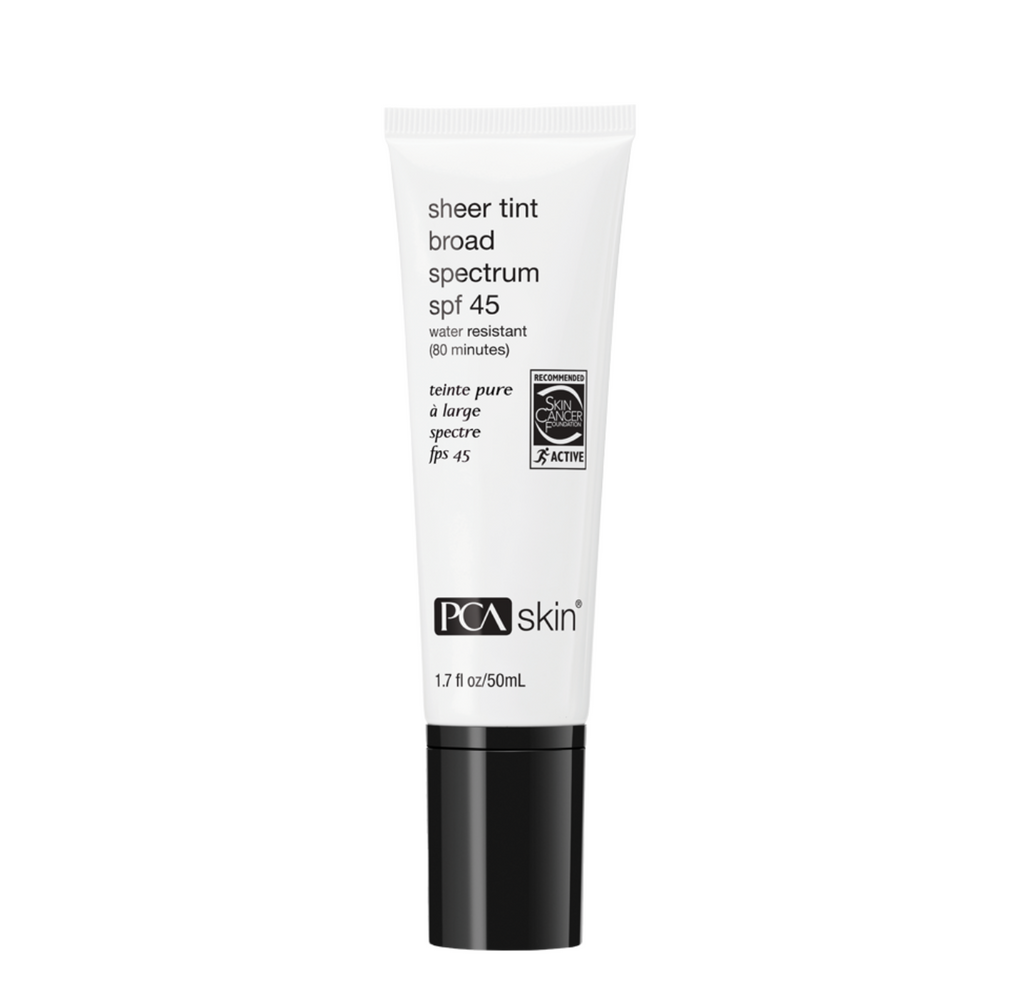 PCA Skin SHEER TINT BROAD SPECTRUM SPF45 | Apsauga nuo saulės veidui