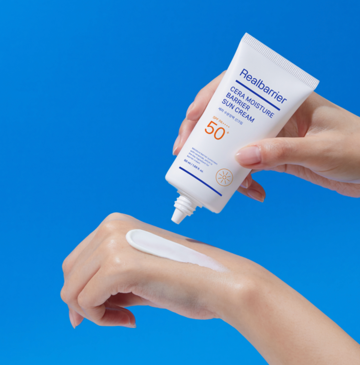 Real Barrier CERA MOISTURE BARRIER SUN CREAM | Drėkinanti apsauga nuo saulės