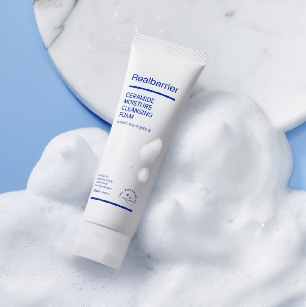 Real Barrier CERAMIDE MOISTURE CLEANSING FOAM | Kreminės valomosios putos