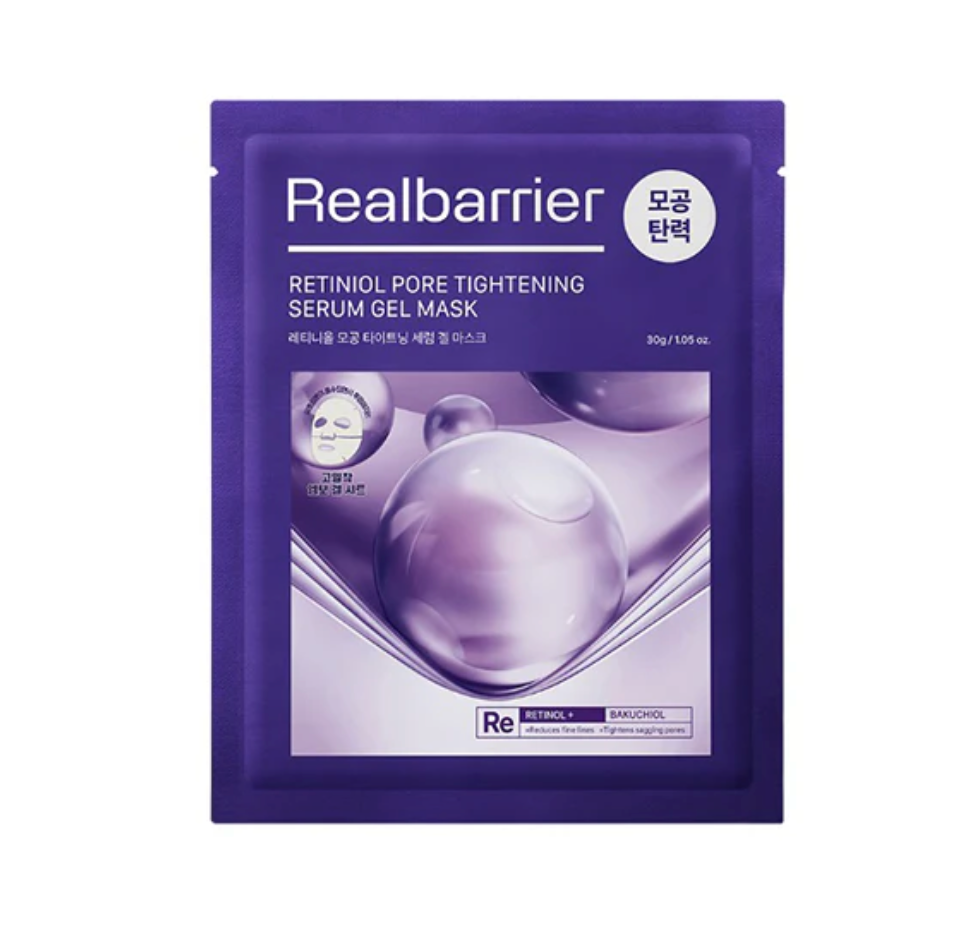 Real Barrier RETINIOL PORE TIGHTENING SERUM GEL MASK | Lakštinė kaukė su retinoliu