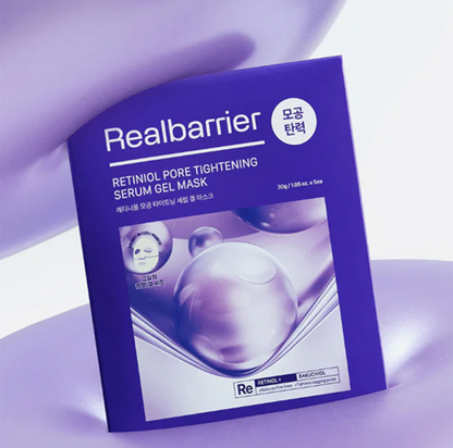 Real Barrier RETINIOL PORE TIGHTENING SERUM GEL MASK | Lakštinė kaukė su retinoliu