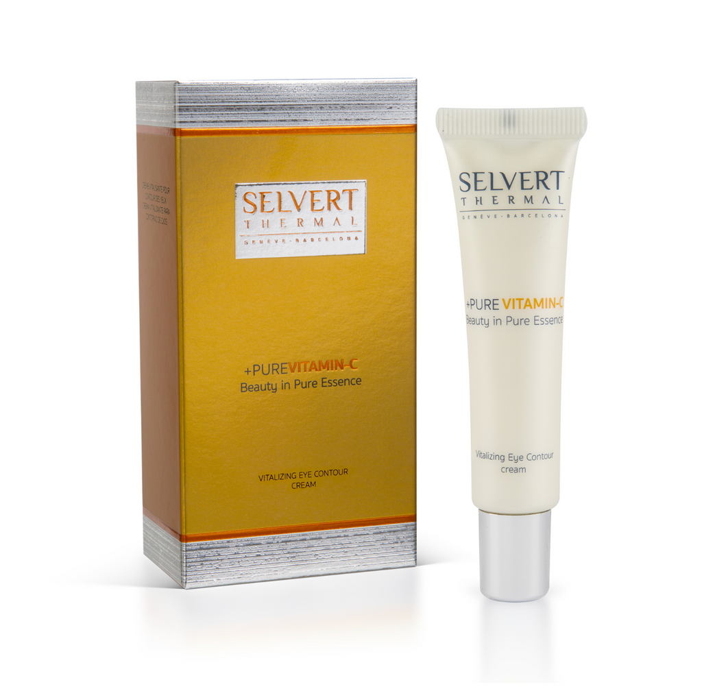 Selvert Thermal +PURE VITAMIN-C VITALIZING EYE CONTOUR CREAM | Revitalizuojamasis kremas akių sričiai 