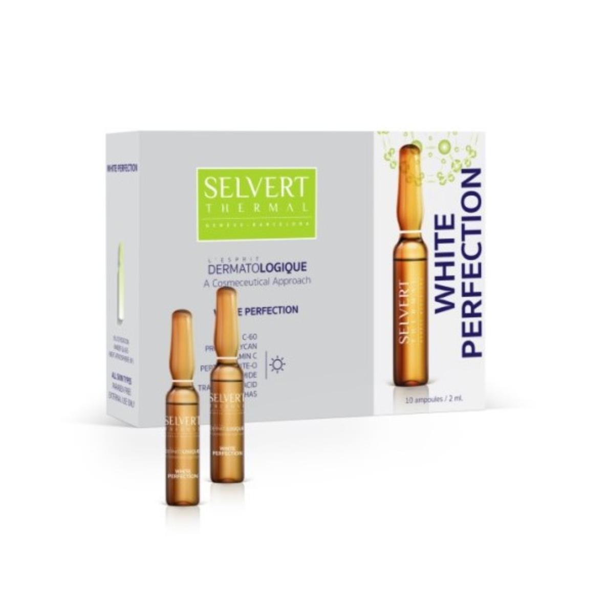 Selvert Thermal WHITE PERFECTION AMPOULES | Skaistumą suteikiantis veido koncentratas