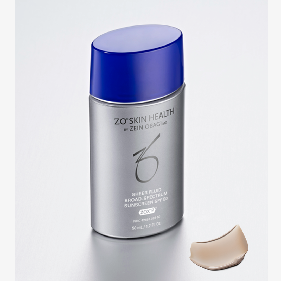 ZO Skin Health SHEER FLUID BROAD-SPECTRUM SUNSCREEN SPF 50 | Mineralinė apsauga nuo saulės