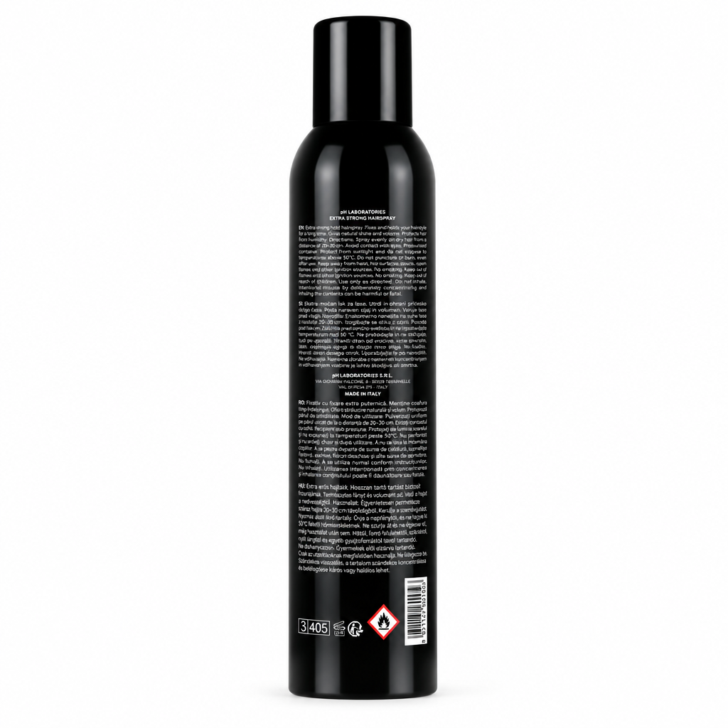 pH Laboratories EXTRA STRONG HAIRSPRAY | Stiprios fiksacijos plaukų lakas